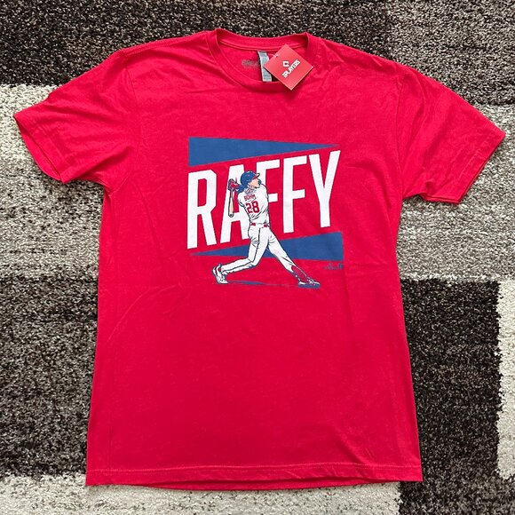BREAKINGT (L) Alec Bohm Swingin Raffy Shirt Nickname Giraffe Baseball Phillies - Picture 1 of 8